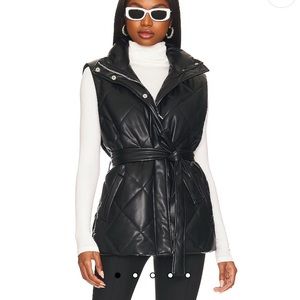 BLANKNYC Faux Leather Vest in Night Fever Size M